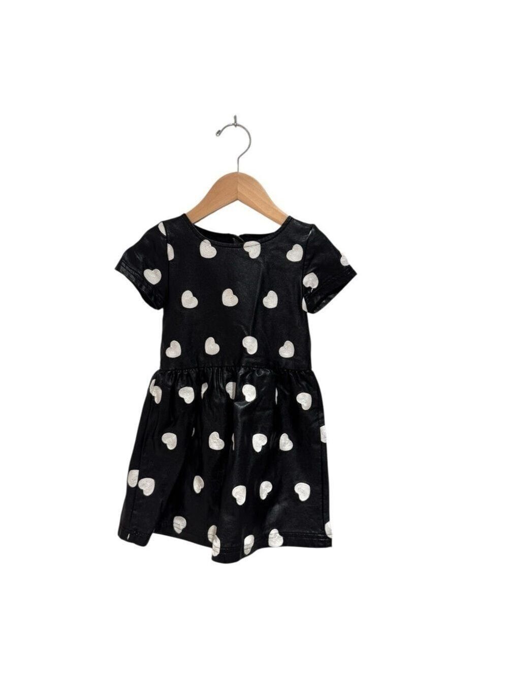 Appaman Black and White Faux Leather Dress - size 3